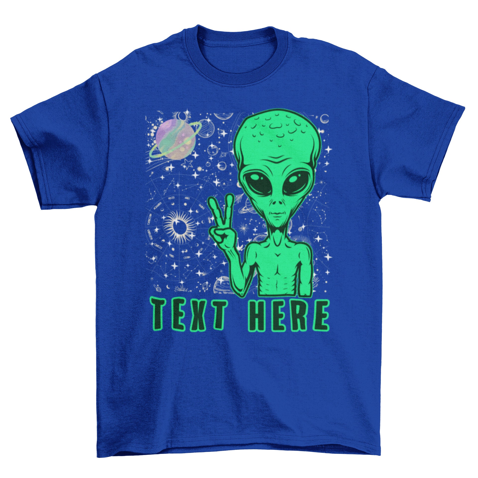 Customized Alien Shirt, Galaxy, Space, Planet, UFO, Print Design Cool ...