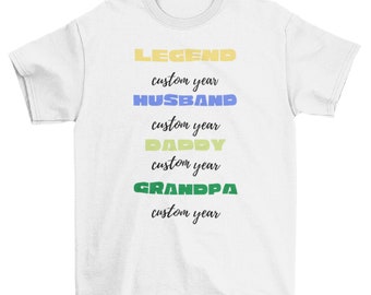 Customized Legend, husband, daddy, grandpa Since Year Personalized Shirt, Personalized text