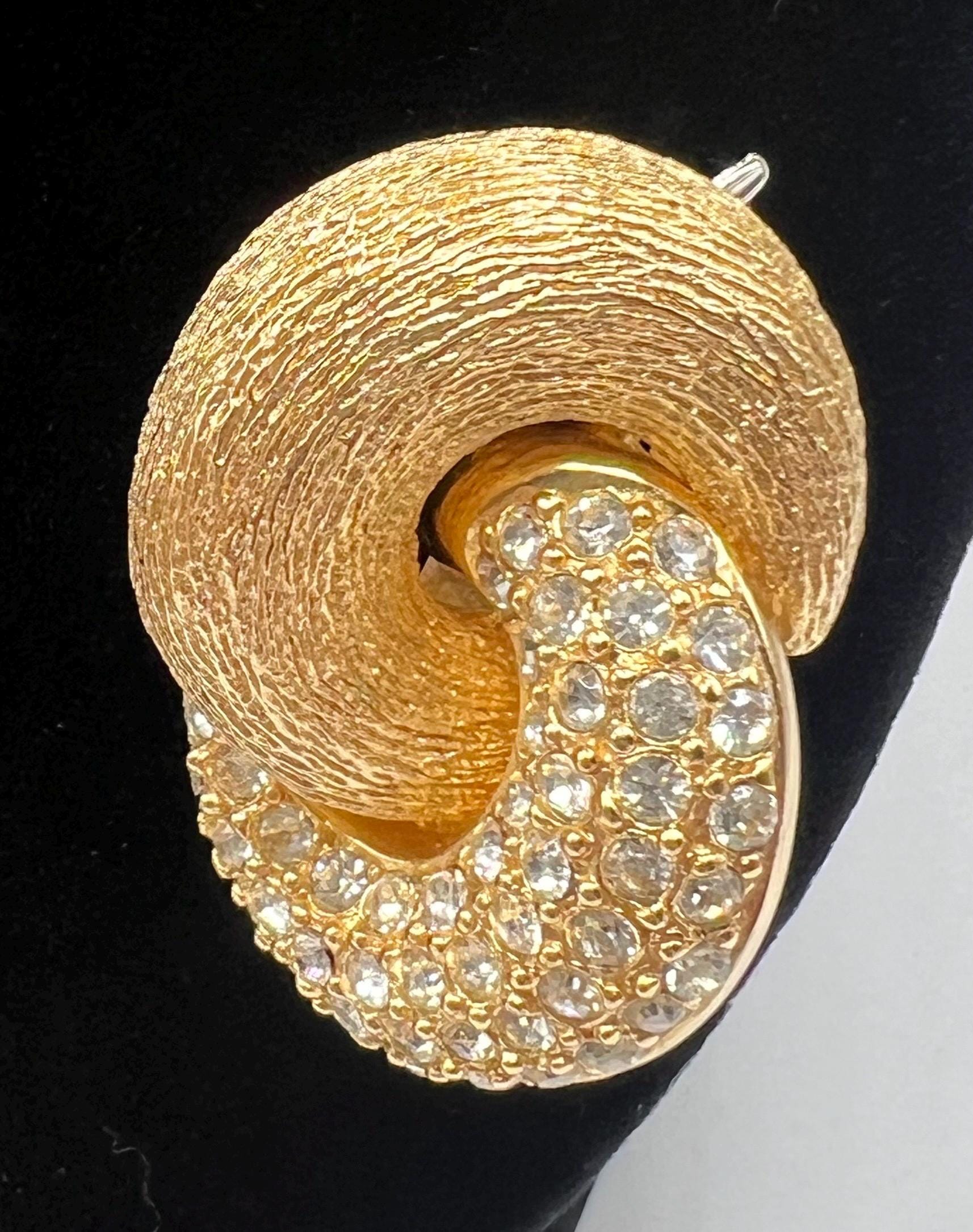 希少　Christian Dior　渦巻き　ブローチ　80s RARE 1980's Vintage Christian Dior Love Knot Necklace