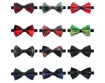 Schottische Fliege Tartan Ihrer Wahl Hochzeit Fliegen Groomsmen Highlander Keltisch karierte Krawatte mit verstellbarem Riemen, Ostergeschenk