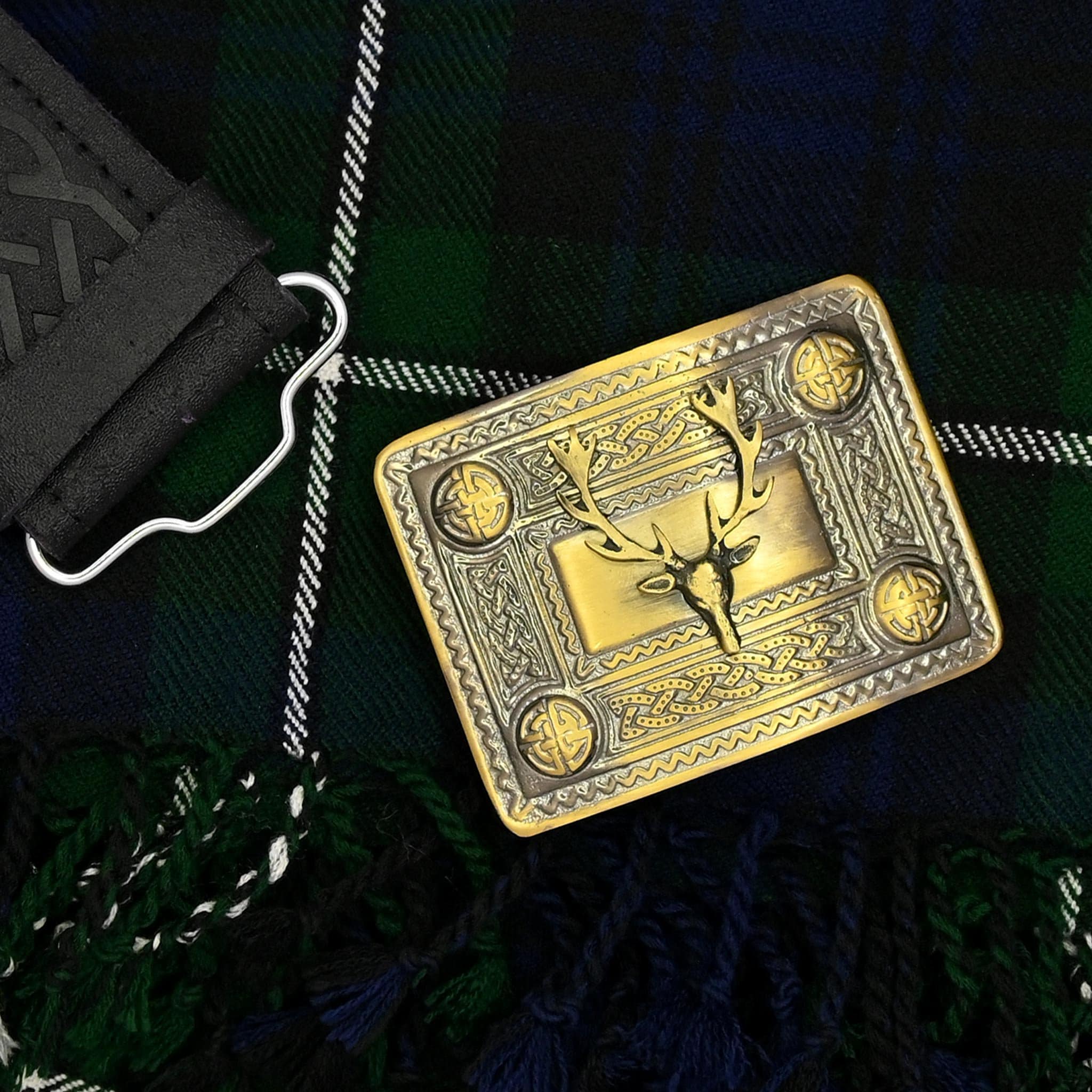 Scottish Kilt Belt Buckle Stag Mount Kilt Belt Buckle Antique Men