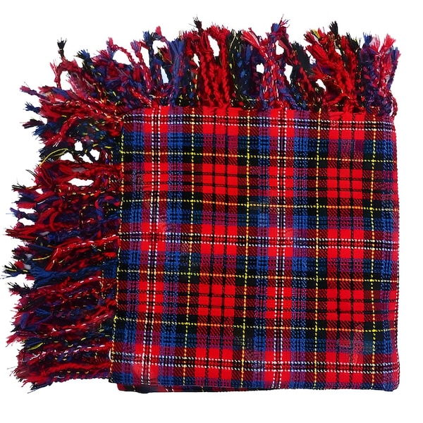 Scottish Tartan Kilt Fly Plaid MacPherson Highland Celtic Clothing for Mens Scotland Kilt Aceessories