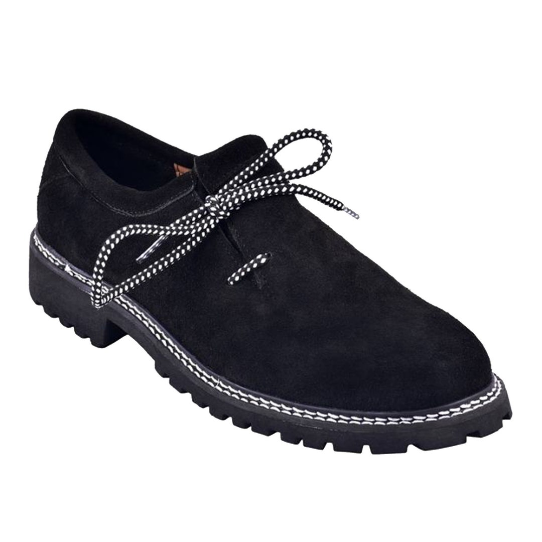 Men’s Bavarian Leather Shoes – Traditional German Oktoberfest Costume Footwear