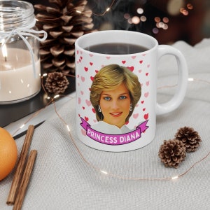 Princess Diana Cute Mug Gift, Customized Coffee/Tea Mug, Princess Diana Ceramic Mug, Cool Funny Princess Diana Mug Gift Idea Handmade in USA