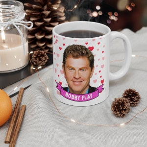 Bobby Flay Cute Mug Gift, Customized Coffee/Tea Mug, Bobby Flay Ceramic Mug, Cool Funny Bobby Flay Mug Gift Idea Handmade in USA