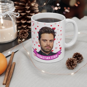 Sebastian Stan Cute Mug Gift, Customized Coffee/Tea Mug, Sebastian Stan Ceramic Mug, Cool Funny Sebastian Stan Mug Gift Idea Handmade in USA