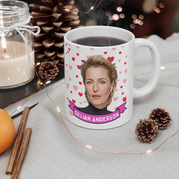 Gillian Anderson Cute Mug Gift, Customized Coffee/Tea Mug, Gillian Anderson Ceramic Mug, Cool Funny Gillian Mug Gift Idea Handmade in USA