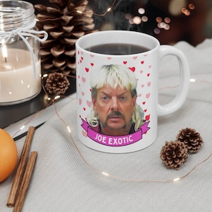 Joe Exotic söt muggpresent, personlig kaffe-/temugg, Joe Exotic keramikmugg, cool rolig Joe Exotic-muggpresentidé handgjord i USA