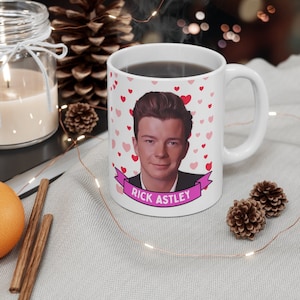 Rick Astley Cute Mug Gift, Customized Coffee/Tea Mug, Rick Astley Ceramic Mug, Cool Funny Rick Astley Mug Gift Idea Handmade in USA