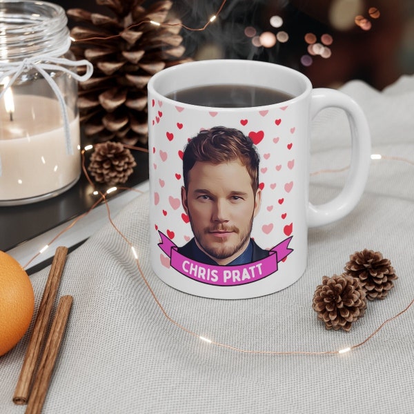 Chris Pratt Cute Mug Gift, Customized Coffee/Tea Mug, Chris Pratt Ceramic Mug, Cool Funny Chris Pratt Mug Gift Idea Handmade in USA