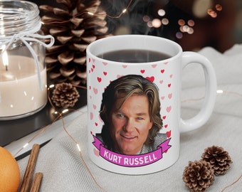Kurt Russell Cute Mug Gift, Customized Coffee/Tea Mug, Kurt Russell Ceramic Mug, Cool Funny Kurt Russell Mug Gift Idea Handmade in USA
