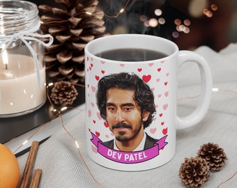 Dev Patel Cute Mug Gift, Customized Coffee/Tea Mug, Dev Patel Ceramic Mug, Cool Funny Dev Patel Mug Gift Idea Handmade in USA