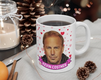 Kevin Costner Cute Mug Gift, Customized Coffee/Tea Mug, Kevin Costner Ceramic Mug, Cool Funny Kevin Costner Mug Gift Idea Handmade in USA