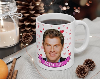 Bobby Flay Cute Mug Gift, Customized Coffee/Tea Mug, Bobby Flay Ceramic Mug, Cool Funny Bobby Flay Mug Gift Idea Handmade in USA