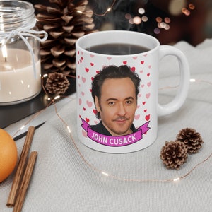 John Cusack Mug, Customized Coffee/Tea Mug, John Cusack Ceramic Mug, Cool Funny John Cusack Mug Gift Idea Handmade in USA