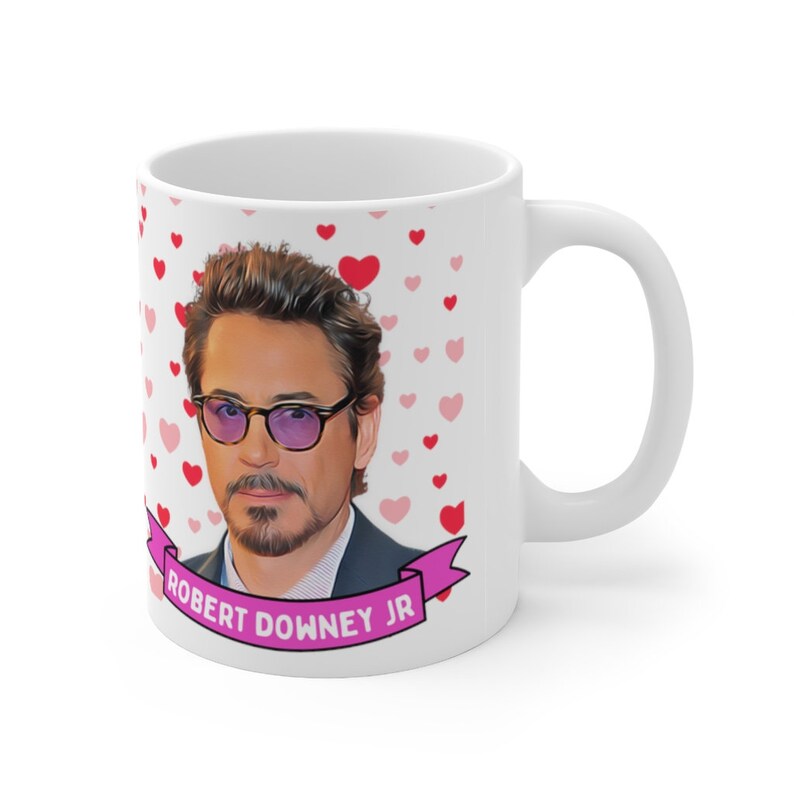 Robert Downey Jr Cute Mug Gift, Customized Coffee/Tea Mug, Robert Downey Jr Ceramic Mug, Cool Robert Downey Jr Mug Gift Idea Handmade in USA image 4