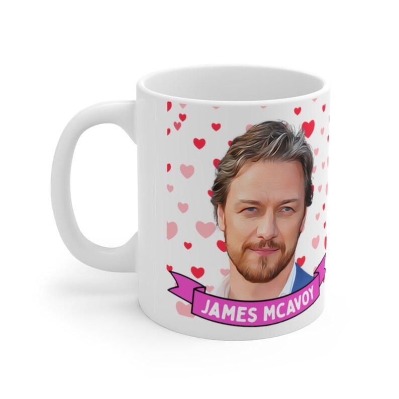 James McAvoy Cute Mug Gift, Customized Coffee/Tea Mug, James McAvoy Ceramic Mug, Cool Funny James McAvoy Mug Gift Idea Handmade in USA image 3