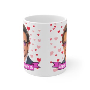 Robert Downey Jr Cute Mug Gift, Customized Coffee/Tea Mug, Robert Downey Jr Ceramic Mug, Cool Robert Downey Jr Mug Gift Idea Handmade in USA image 2