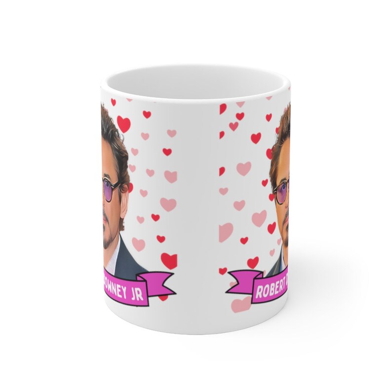 Robert Downey Jr Cute Mug Gift, Customized Coffee/Tea Mug, Robert Downey Jr Ceramic Mug, Cool Robert Downey Jr Mug Gift Idea Handmade in USA image 2