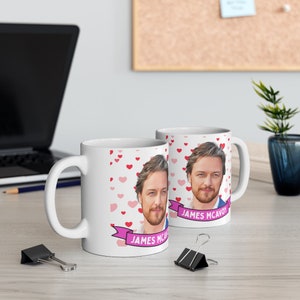 James McAvoy Cute Mug Gift, Customized Coffee/Tea Mug, James McAvoy Ceramic Mug, Cool Funny James McAvoy Mug Gift Idea Handmade in USA image 6