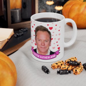 Kiefer Sutherland Cute Mug Gift, Customized Coffee/Tea Mug, Kiefer Sutherland Ceramic Mug, Cool Kiefer Sutherland Mug Gift Handmade in USA image 8
