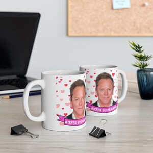 Kiefer Sutherland Cute Mug Gift, Customized Coffee/Tea Mug, Kiefer Sutherland Ceramic Mug, Cool Kiefer Sutherland Mug Gift Handmade in USA image 6