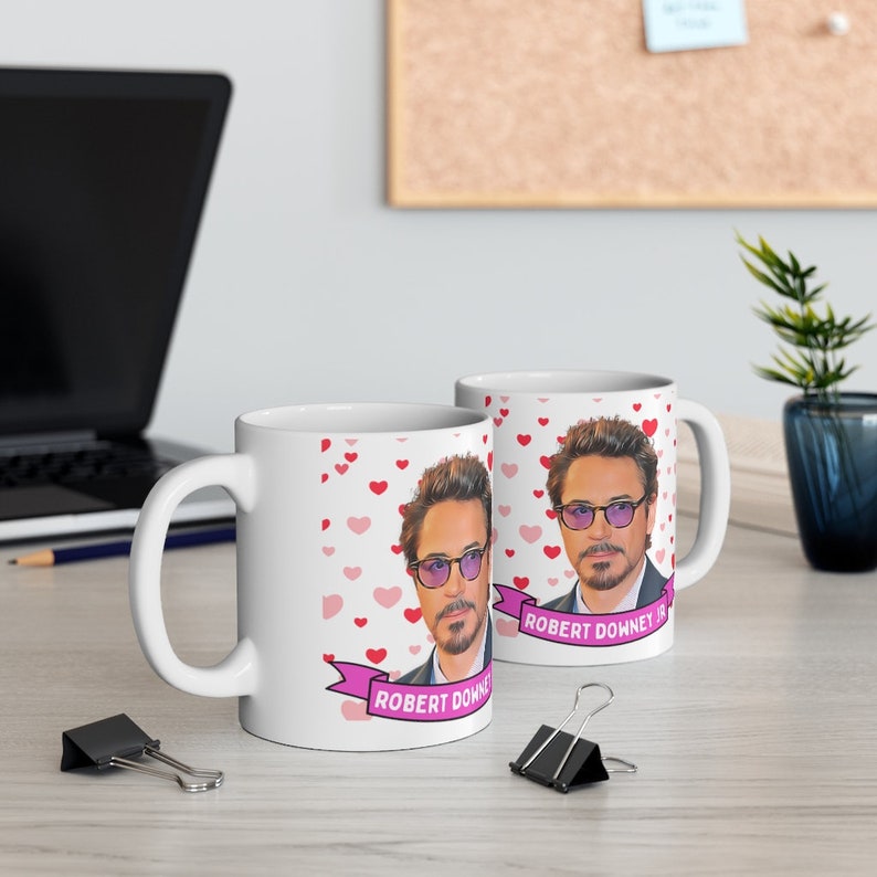 Robert Downey Jr Cute Mug Gift, Customized Coffee/Tea Mug, Robert Downey Jr Ceramic Mug, Cool Robert Downey Jr Mug Gift Idea Handmade in USA image 6