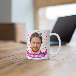 James McAvoy Cute Mug Gift, Customized Coffee/Tea Mug, James McAvoy Ceramic Mug, Cool Funny James McAvoy Mug Gift Idea Handmade in USA image 7