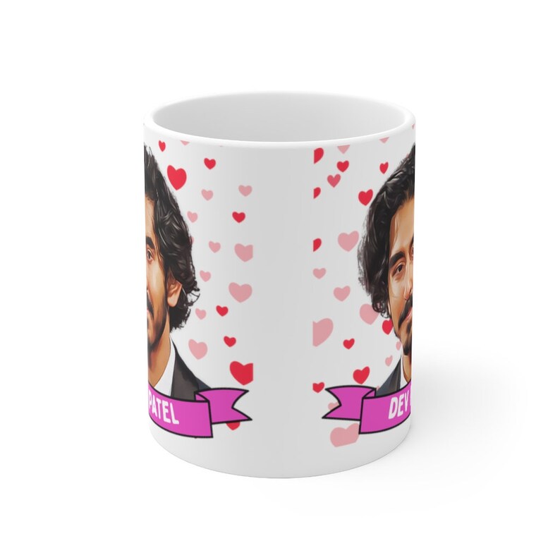 Dev Patel Cute Mug Gift, Customized Coffee/Tea Mug, Dev Patel Ceramic Mug, Cool Funny Dev Patel Mug Gift Idea Handmade in USA image 2