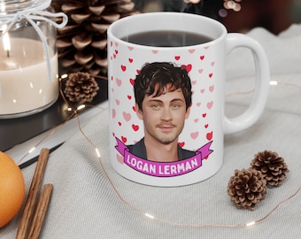 Logan Lerman Cute Mug Gift, Customized Coffee/Tea Mug, Logan Lerman Ceramic Mug, Cool Logan Lerman Mug Gift Idea Handmade in USA