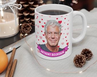 Anthony Bourdain Cute Mug Gift, Customized Coffee/Tea Mug, Anthony Bourdain Ceramic Mug, Cool Anthony Bourdain Mug Gift Idea Handmade in USA