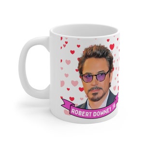 Robert Downey Jr Cute Mug Gift, Customized Coffee/Tea Mug, Robert Downey Jr Ceramic Mug, Cool Robert Downey Jr Mug Gift Idea Handmade in USA image 3