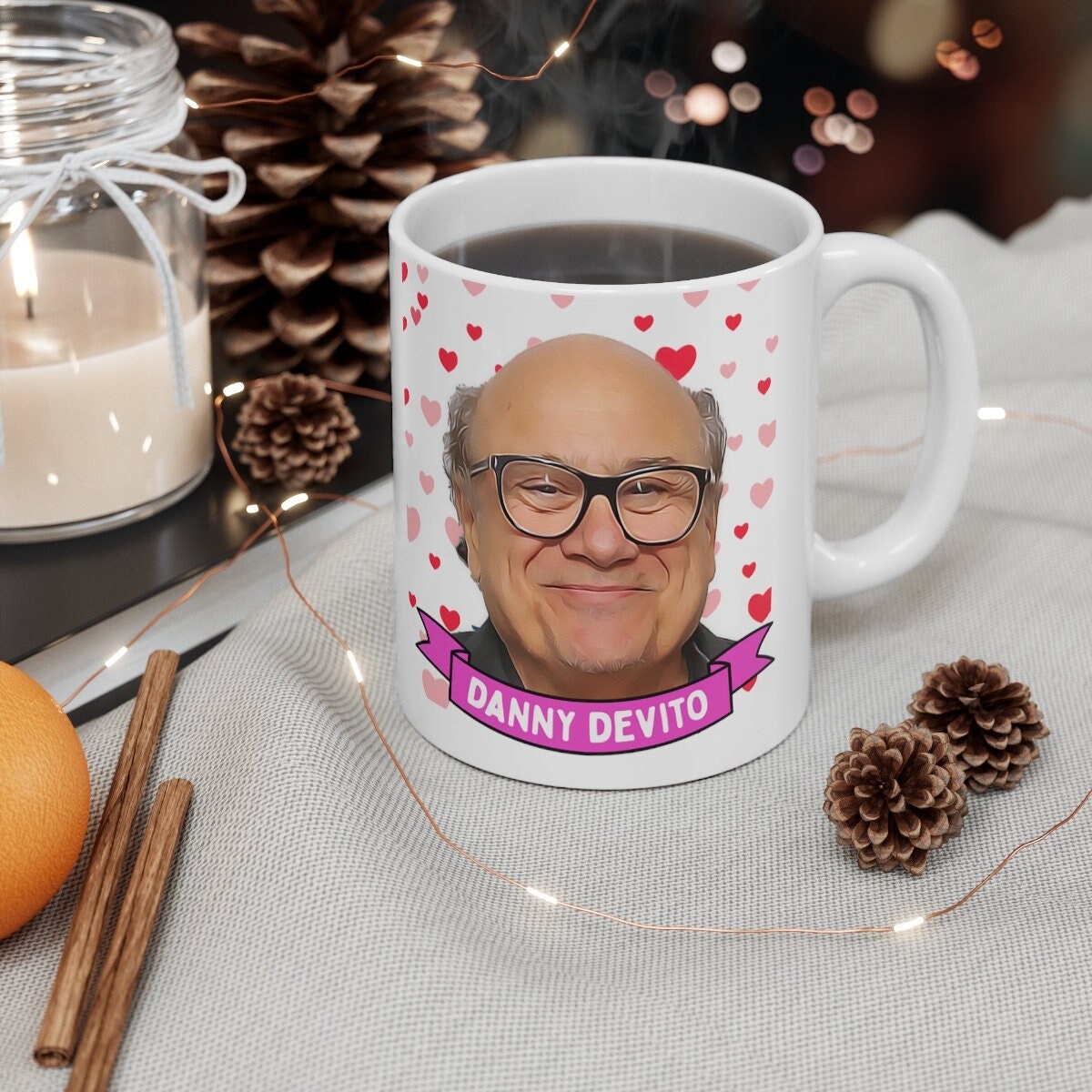 Danny Devito Cute Mug Gift, Customized Coffee/Tea Mug, Danny Devito Ceramic Mug, Cool Funny Danny Devito Mug Gift Idea Handmade in USA