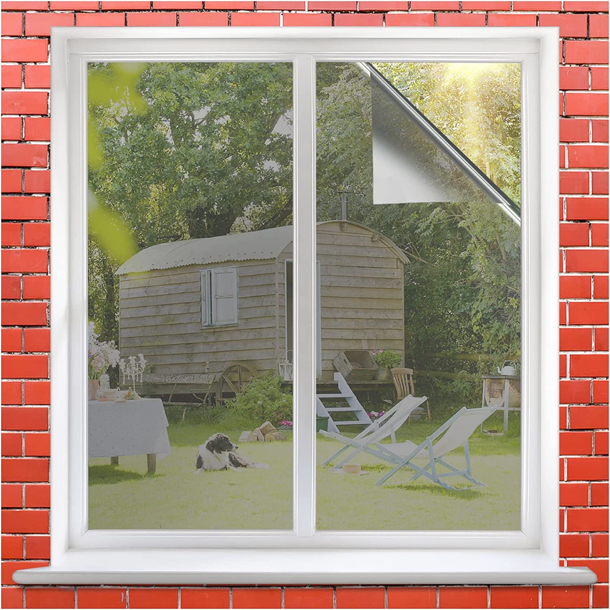 Mirror Window Film, Privacy Self-adhesive Film, Anti UV Heat Control,  Reflective Window Tint for Home Office,sun Protection Film, Home Decor 