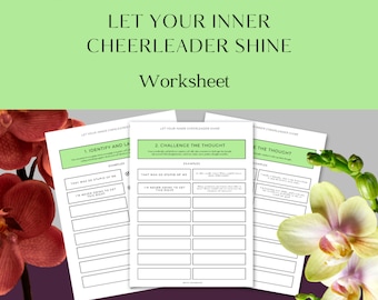 Negative Self Talk Worksheet: Increase Self Worth (Printable PDF)