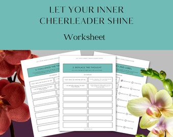 Negative Self Talk Worksheet: Self-Love & Inner Strength (PDF Download)