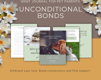 Grief Journal for Pet Parents. Coping With Loss and Grief. Instant Download. PDF