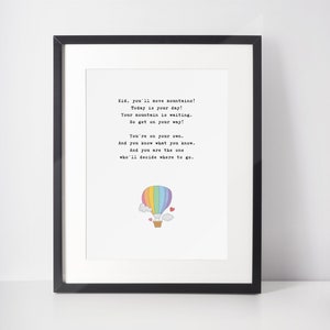 Oh The Places You Will Go Printable Wall Art, Dr Seuss Wall Art Printable, Minimalist Printable Wall Art, Baby Room Printable Wall Art