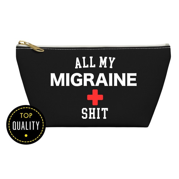 All My Migraine Shit, Aromatherapy, Headache Relief, Headache, Migraine Awareness, Rice Pack, Medicine Bag, Medical Bag, Heating Pad