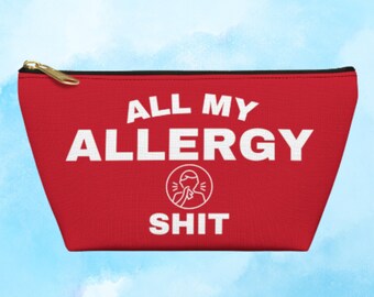 Bolsa para alergias para medicamentos, soporte para kit de alergias, estuche de alerta de emergencia médica, bolsa Epipen para alimentos, inhalador de maní para alergias, bolsa de regalo