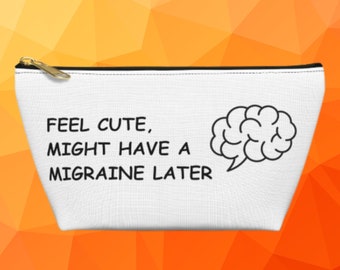 Migraine Medication Bag Headache Relief Pouch For Her Funny Gift for Women with Migraines Headaches First Aid Meds Box For Emergency Bags