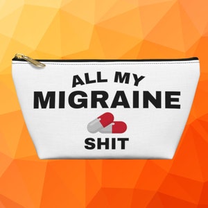 Migraine Awareness, Medication Bag, Invisible Illness, Migraine Bag, Take Your Meds, Migraine, Heating Pad, Accessory Pouch, Medicine Bag, Chronic Illness Gift, Spoonie Gift, Headache Relief, Migraine Kit, Headache, Medication Pouch, Rice Bag
