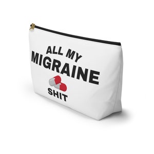 Bolsa de medicamentos para la migraña Bolsa para aliviar el dolor de cabeza para su regalo divertido para mujeres con dolores de cabeza por migrañas Caja de medicamentos de primeros auxilios para bolsas de emergencia imagen 8