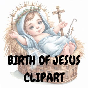 Birth of Jesus, nativity scene, Christian holiday decor, digital download, Christian art, Nativity Scene Digital Download