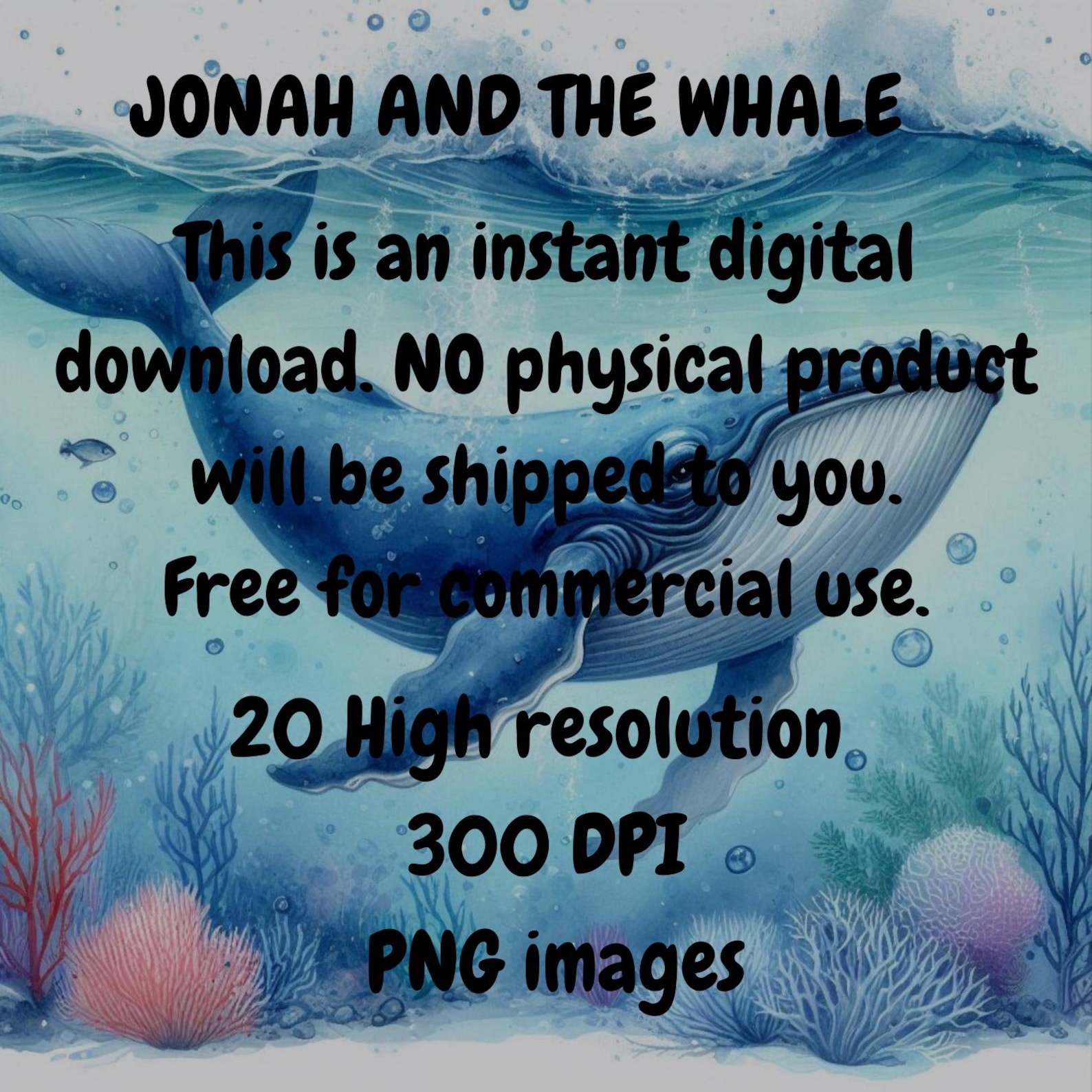 Jonah and the Whale Clipart Bundle: Bible Story Art (digital Download ...