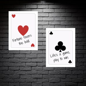 playing card print, trendy wall art prints, retro bar cart decor, preppy poster black white digital prints, trendy printable art aesthetic