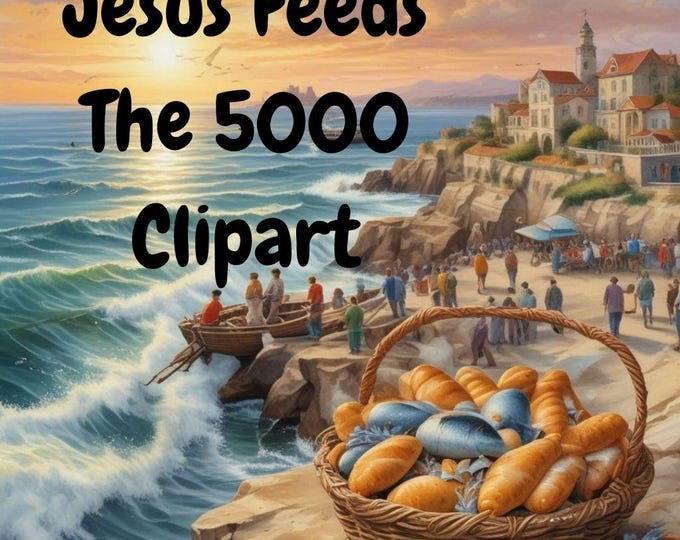 Jesus Feeds 5000 Clip Art, Bible Mini - Etsy Canada