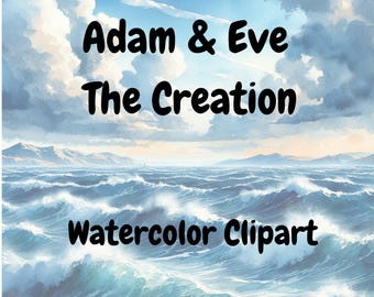 Adam and Eve Clipart: Garden of Eden Biblical Story (Digital Download JPEGs)