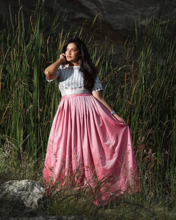silver blouse lehenga
