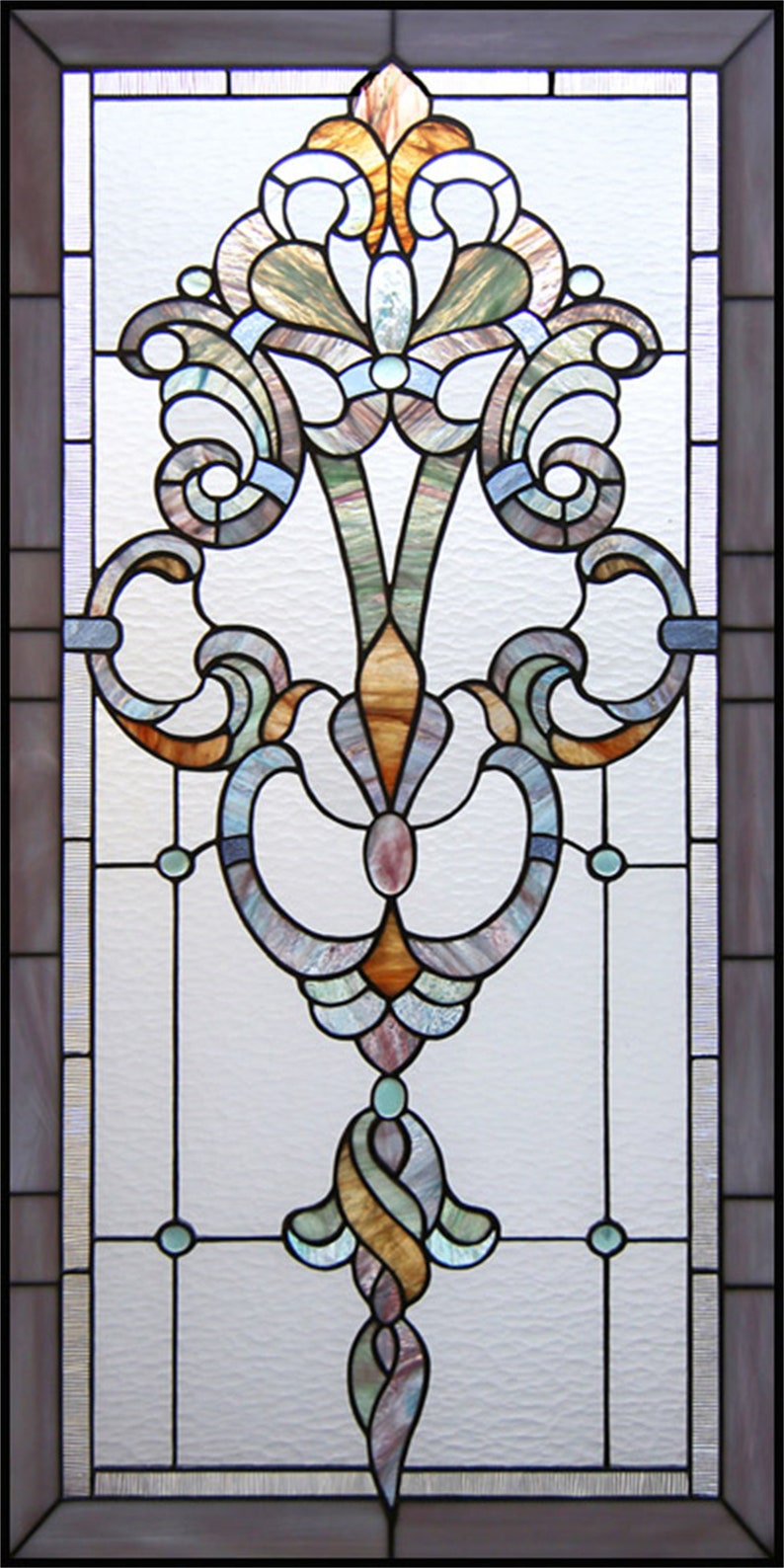 Custom Size Stained Glass Window Film Frosted Privacy Static Etsy